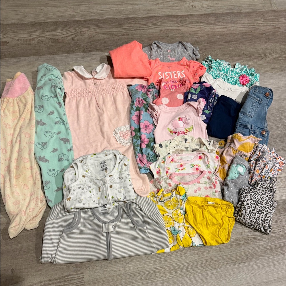 Baby girl 6-9 Clothing bundle
